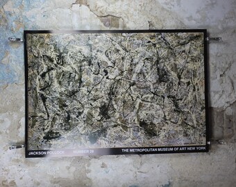 1988 Jackson Pollock Poster, Number 28 1950, #28, Metropolitan Museum of Art, Met abstract expressionism, gallery exhibition, wall art decor