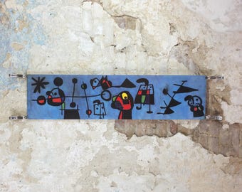 1993 Joan Miro Poster, Pittura 1953, Surrealism, Fauvism, expressionism, long poster, gallery exhibition wall art decor