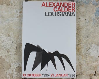 1996 Alexander Calder Poster, Tamanoir Maquette, Galerie Maeght Paris, Innovative Mobiles artist, gallery exhibition, wall art decor