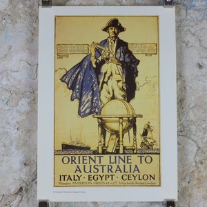 1980s P&O Travel Poster, Moments from the Peninsular and Oriental Steam Navigation Company Poster Collection, travel tourism, wall art decor