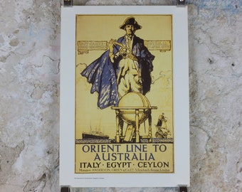 1980s P&O Travel Poster, Moments from the Peninsular and Oriental Steam Navigation Company Poster Collection, travel tourism, wall art decor