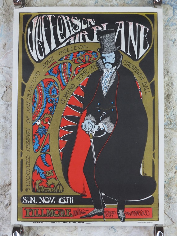 1966 Jefferson Airplane Poster, Fillmore, Home Coming Dance