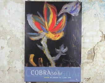 1998 Constant Poster, Without Title 1949, Bird with Flower, Cobra Group, Reflex Movement, artist gallery exhibition wall art decor