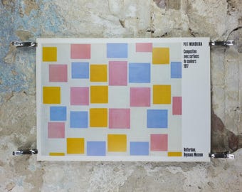 1989 Piet Mondrian Poster, Composition with coloured surfaces, 1917, Dutch abstract, De Stijl The Style, Neoplasticism, wall art decor