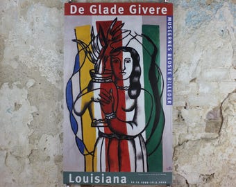 1999 Fernand Leger, Young Girl with Vase 1950, Cubism and Modernism, gallery exhibition wall art decor