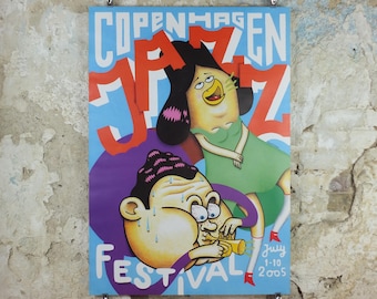 2004 Copenhagen Jazz Festival Poster, by HuskMitNavn, Denmark, music concerts, wall art decor