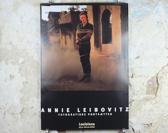 2000 Annie Leibovitz Poster, Clint Eastwood bound in rope, Louisiana, Copenhagen, photography gallery exhibition, wall art decor