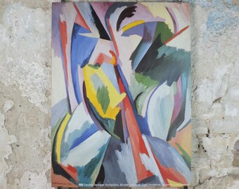 1987 Alberto Magnelli Poster, Explosion Lyrique 8, Centre Georges Pompidou, Abstract Expressionism, gallery exhibition wall art decor