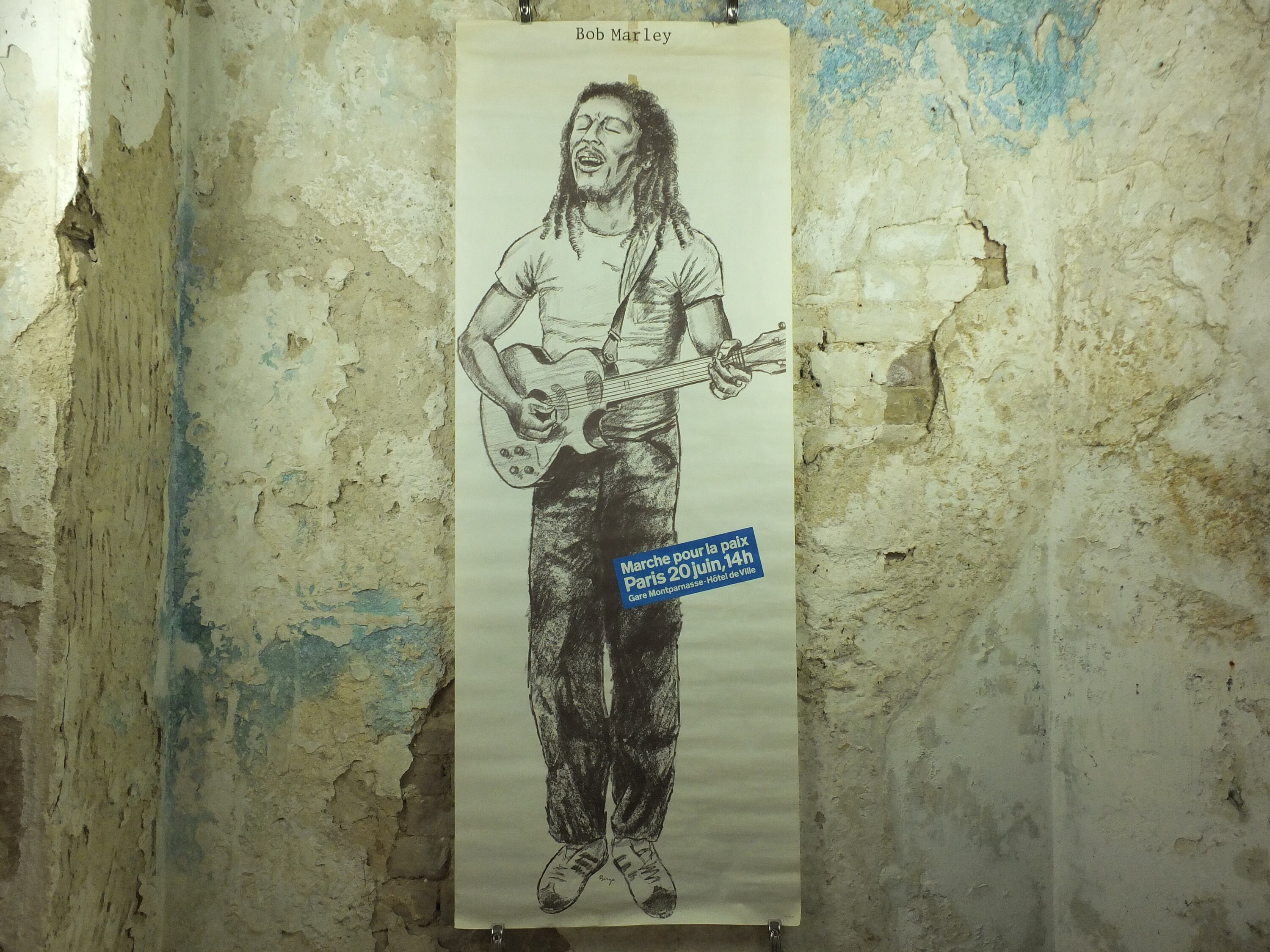 Bob Marley Poster 1982 March for Peace in Paris by Birga - Etsy