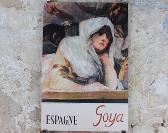 1960 Francisco Goya Travel Poster, Spain, Royal Chapel of St. Anthony of La Florida, frieze painting wall art decor