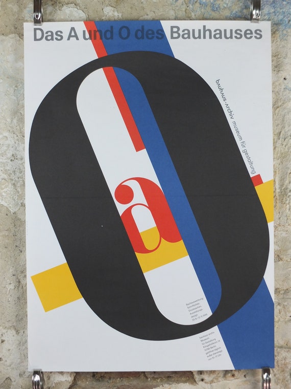 アート・デザイン・音楽 Das A und O des Bauhauses 1995 Bauhaus Poster, 'Das A und O des Bauhauses' (Der Anfang und