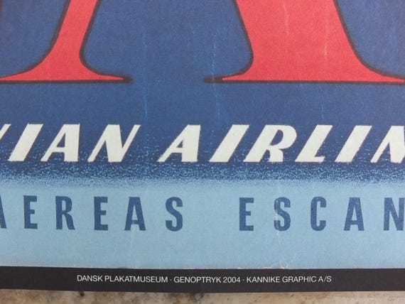 2004 SAS No Giraffes Please Poster, Scandinavian Airlines, by Aage