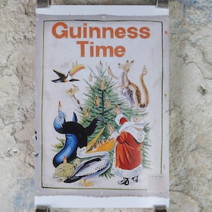 Foto de los carteles perdidos de Guinness Gilroy, por John Gilroy, Guinness Christmas Time, de S.H. Benson, Campañas publicitarias, decoración mural.