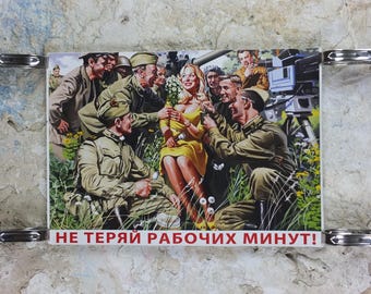 USSR Propaganda Poster, Careless Talk Costs Lives Communist Soviet Union, Idle Chatter, around 1970s, wall art decor