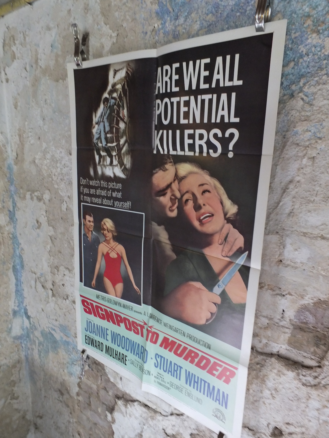 Original Vintage Movie Poster Signpost to Murder 1965 1960s Etsy