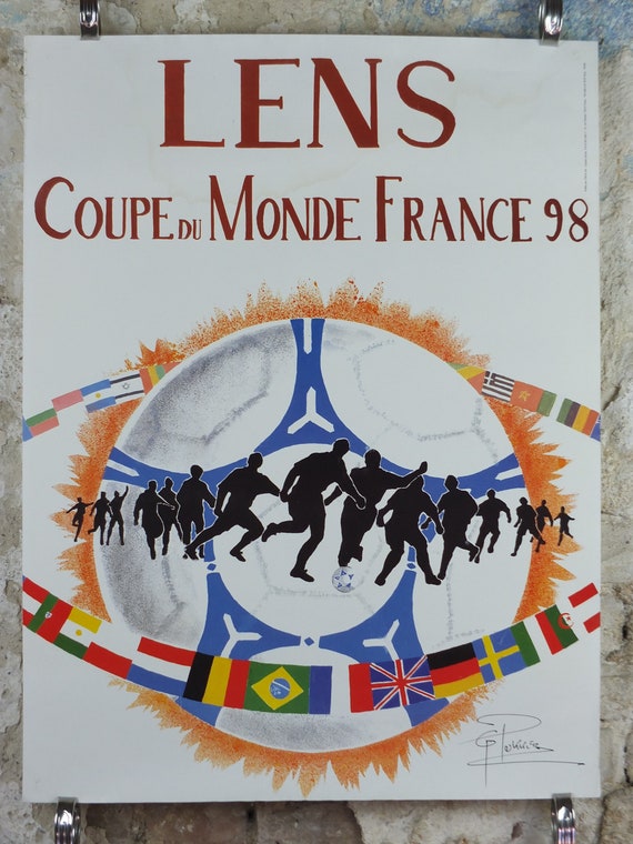 1998 World Cup Poster, Lens France 98, Coupe Du Monde, by G