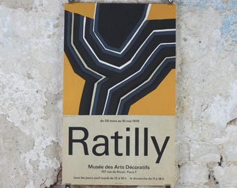 1976 Raoul Ubac Poster, Château de Ratilly, Musee des Arts Decoratifs, abstract surrealism, wall art decor