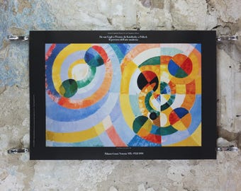 1990 Robert Delaunay Poster, Circular Forms 1930, Formes Circulaires Orphism, Cubism, abstract, Fauvism, wall art decor