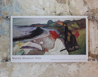2000 Edvard Munch Poster, Youth on the Beach 1904, The Linde Frieze, Expressionism, gallery exhibition, wall art decor