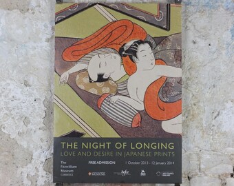 2013 Japanese Art Poster, The Night of Longing - Love and desire in Japanese Prints, gallery exhibition, wall art decor