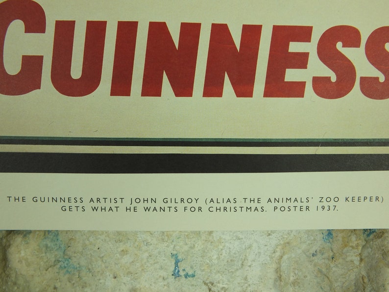 My Goodness My Guinness Poster, by John Gilroy 1937, My Goodness My Christmas Guinness, Advertising campaign Wall art retro 1990s image 7