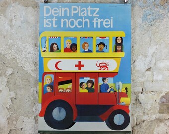 Red Cross Poster, There is room, International Federation of Red Cross and Red Crescent Societies (IFRC), humanitarian aid wall art decor
