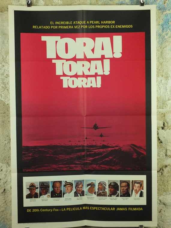 激レア映画ポスター トラ・トラ・トラ! 1970年公開当時のポスターB2サイズ トラ・トラ・トラ ポスター、真珠湾、第二次世界大戦、1970 年スペイン