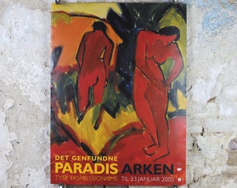 2004 Karl Schmidt-Rottluff Poster, Summer Nudes outside 1913, Die Brücke expressionist, gallery wall art decor