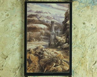 1999 Poster The Black Gate, par Alan Lee, Into Mordor, Le Seigneur des anneaux vintage, Tolkien, Le retour du roi, impression d'illustration art mural déco