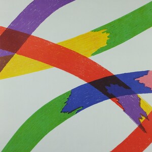 1972 Munich Olympics Poster, Piero Dorazio, Coloured Ribbons, sport, Olympische Spiele Munchen, wall art decor image 5