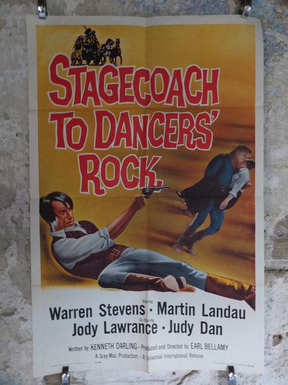 Original Vintage Movie Poster Stagecoach to Dancers Rock 1962 - Etsy