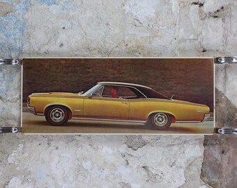 1966 Pontiac GTO Poster, the original American Muscle Car, 2+2 OHC-6, General Motors, GM, automobile and car wall art decor