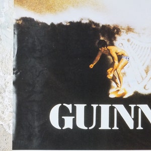2001 Vintage Guinness-affisch, Surfer, Guinness Wave, reklam för irländsk stoutöl, väggkonst retrodekor bild 2