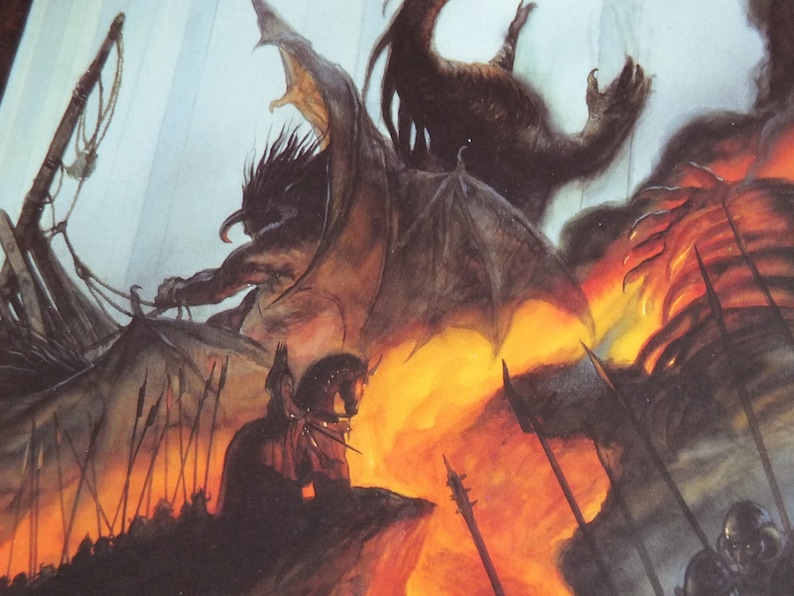 1993 Tolkien Silmarillion Poster the Fall of Gondolin by - Etsy