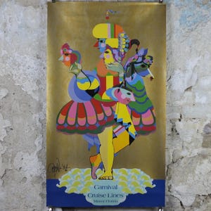 1986 Bjørn Wiinblad Poster, Carnival Cruise Lines Miami Florida