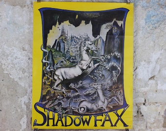 1970 Shadowfax Poster, by D. de S. Pernes,  Lord of all Horses, Lord of the Rings, J.R.R. Tolkien, Middle Earth, fantasy wall art decor