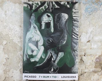 2017 Pablo Picasso Poster, Lunch on the Grass 1961, Louisiana Copenhagen, Le déjeuner sur l'herbe, artist gallery exhibition, wall art decor