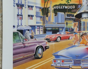1990s Virgin Atlantic Los Angeles Poster, by Paul Simmons