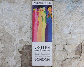 1986 Walasse Ting Poster, Four colourful women with flowers, colourful popular figuratism, pop art, gallery, wall art decor
