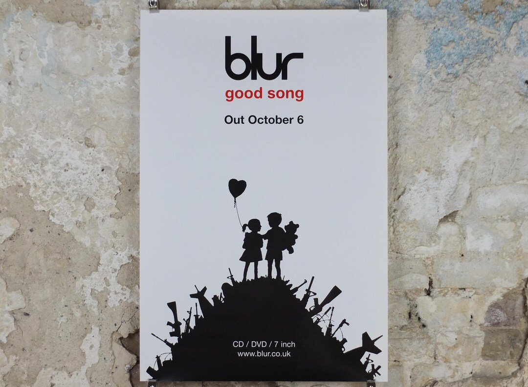 2003 Blur Poster, Good Song by Banksy, Think Tank, October 6