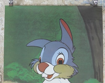 1960s Thumper the Rabbit Poster, From Bambi, Twitterpated, by J