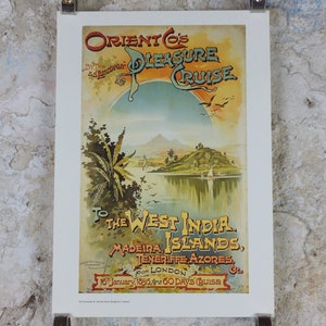 1980s P&O Travel Poster, Moments from the Peninsular and Oriental Steam Navigation Company Poster Collection, travel tourism, wall art decor