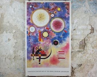 1987 Wassily Kandinsky Poster, Noisy Surroundings 1927 Lauter Umgebung, abstract art and expressionism, gallery exhibition wall art decor