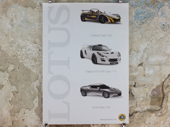 2000s Lotus Poster, Showing the Sports Cars 2 Eleven, Exige S 2010