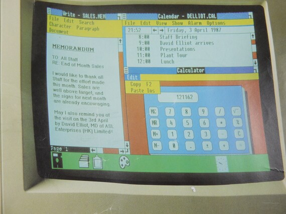 1986 Apricot Xen-i 386 Poster, the First IBM Compatible