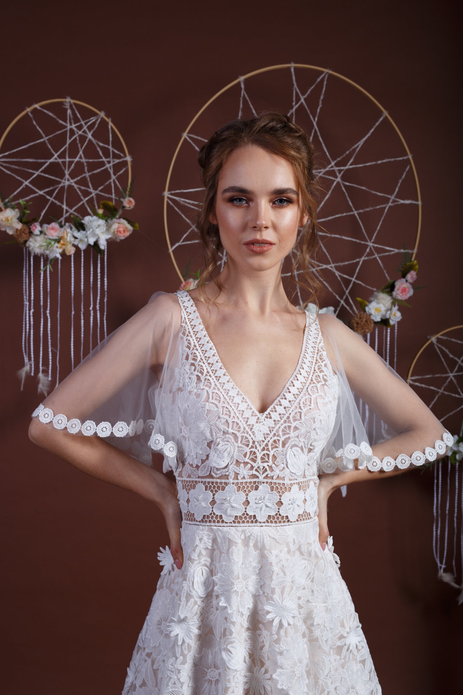 Celine / Bohemian Wedding Dress Summer Wedding Dresses Cotton Etsy