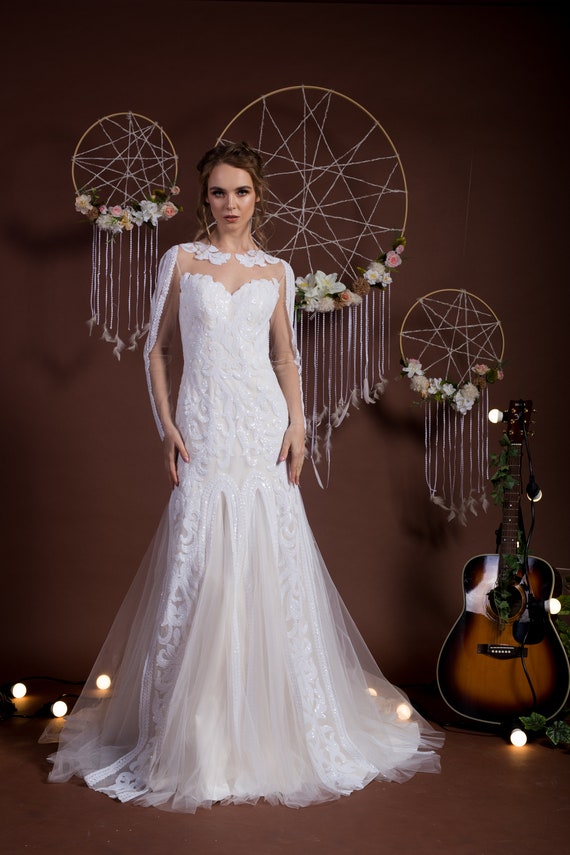 Rosaline Bohemian Wedding Dress Summer Wedding Dresses Etsy