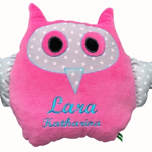 Owl cushion/stuffed animal personalized
