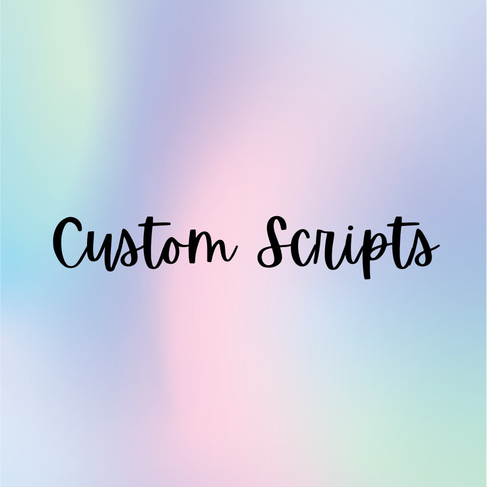 Custom Script Stickers Etsy