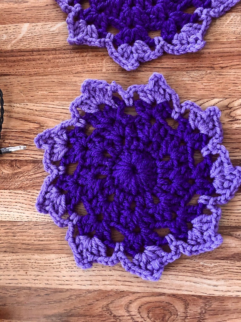 Crocheted coasters